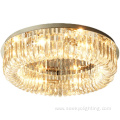 Chrome round ceiling canopy glass E14 ceiling lamp